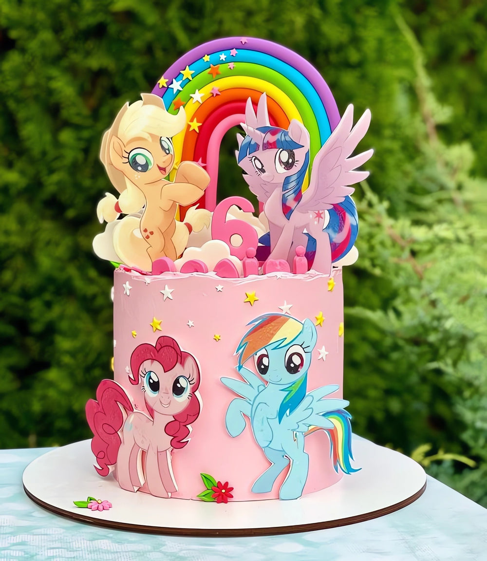 Макет "My Little Pony — радуга и пони" для пищевой печати А4