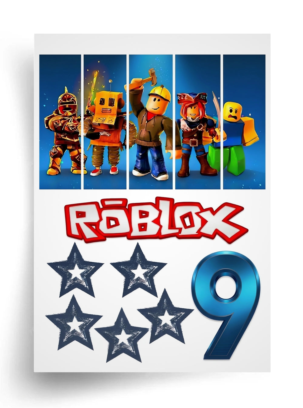 Макет "Roblox" для пищевой печати А4