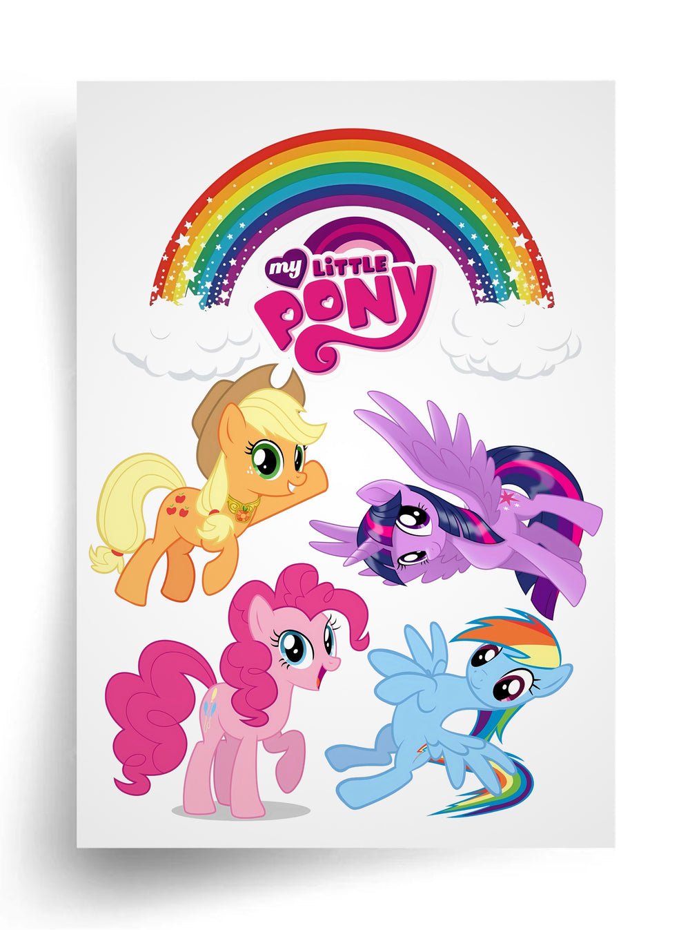 Макет "My Little Pony — радуга и пони" для пищевой печати А4