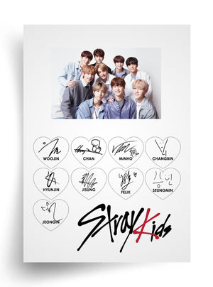 Макет "Stray Kids — автографы" для пищевой печати А4