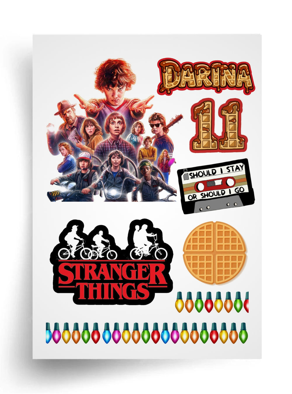 Макет "Stranger things" для пищевой печати А4